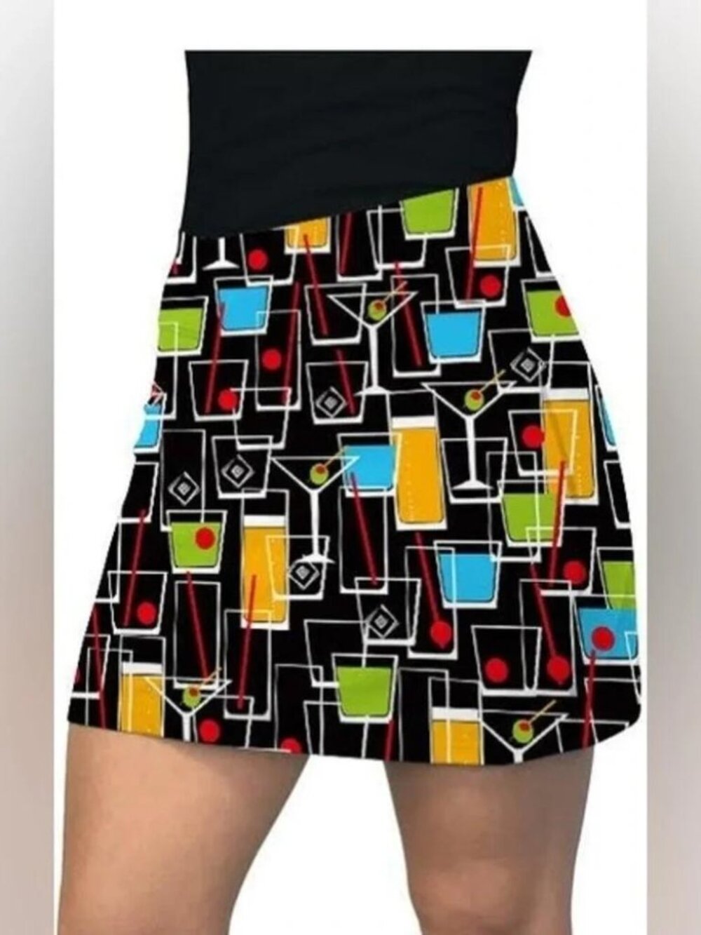 Loudmouth Martini Drinks Golf Skirt Skort 2